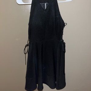 Black dress with ties on the side